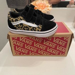 Vans cheetah print toddler girls size 7